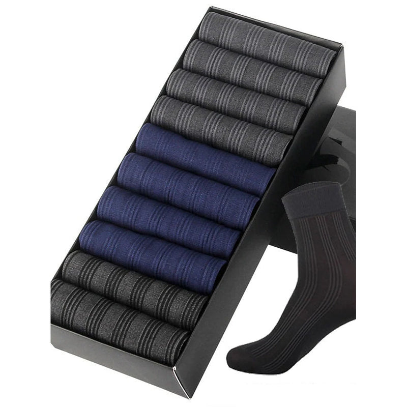 10-Pairs: Socks Solid Colored Warm Spring & Summer Men's Shoes & Accessories Dark Gray - DailySale