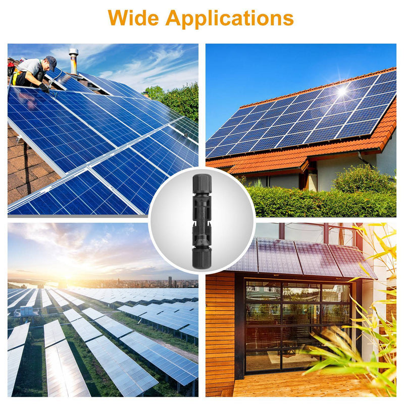 10-Pairs: Solar Panel Connectors Household Batteries & Electrical - DailySale