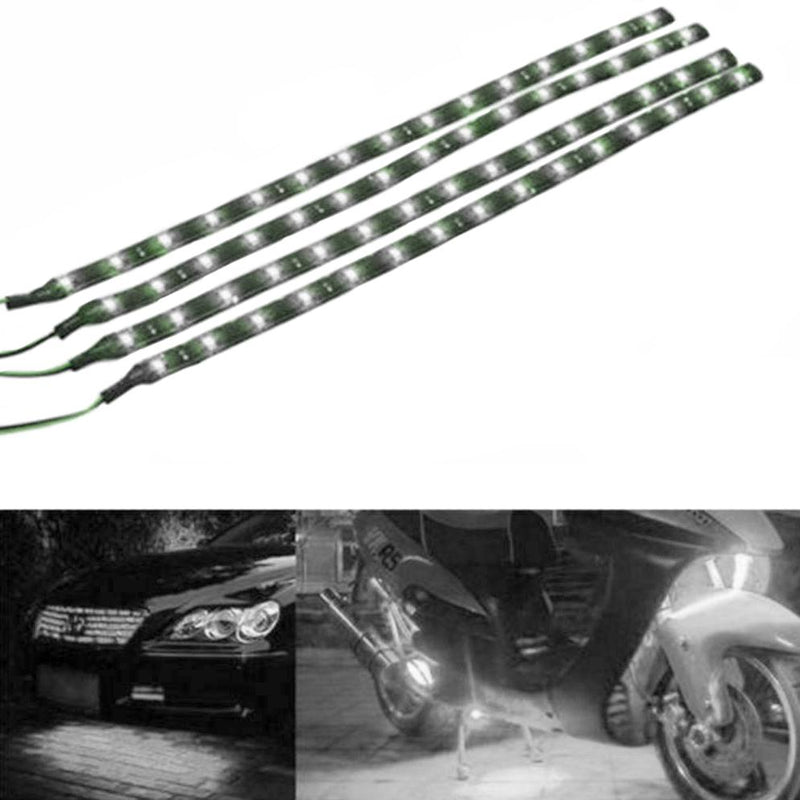 10-Piece: 12" 15SMD Waterproof 12V Flexible LED Strip Light For Car Automotive White - DailySale