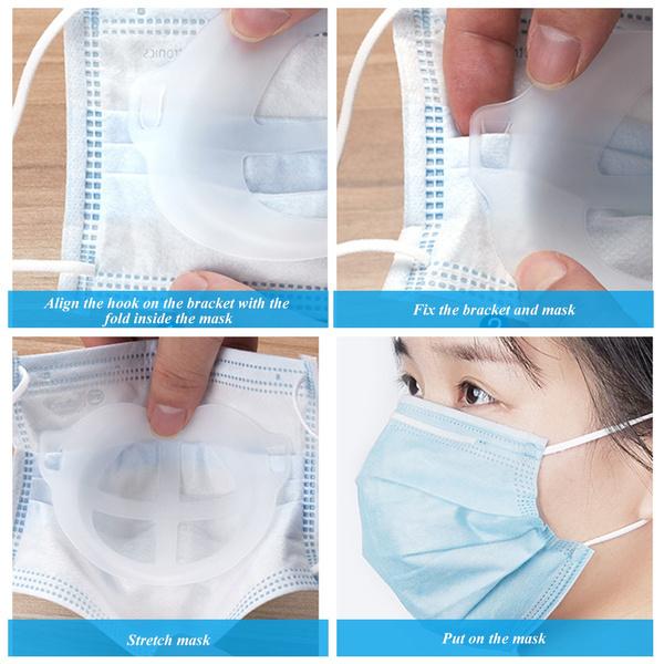 10-Piece: 3D Mask Holder Inner Support Frame Face Masks & PPE - DailySale
