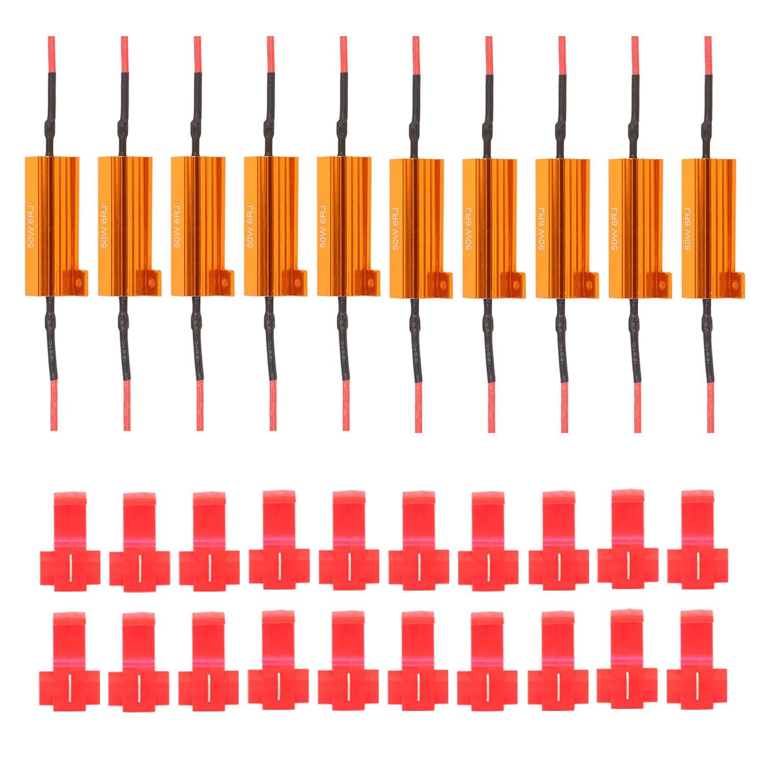 10-Piece: 50W 6Ohm Load Resistor Household Batteries & Electrical - DailySale