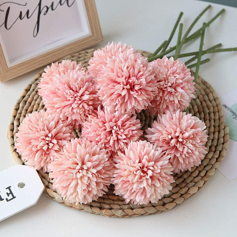 10-Piece: Artificial Flowers Chrysanthemum Ball Flowers Bouquet