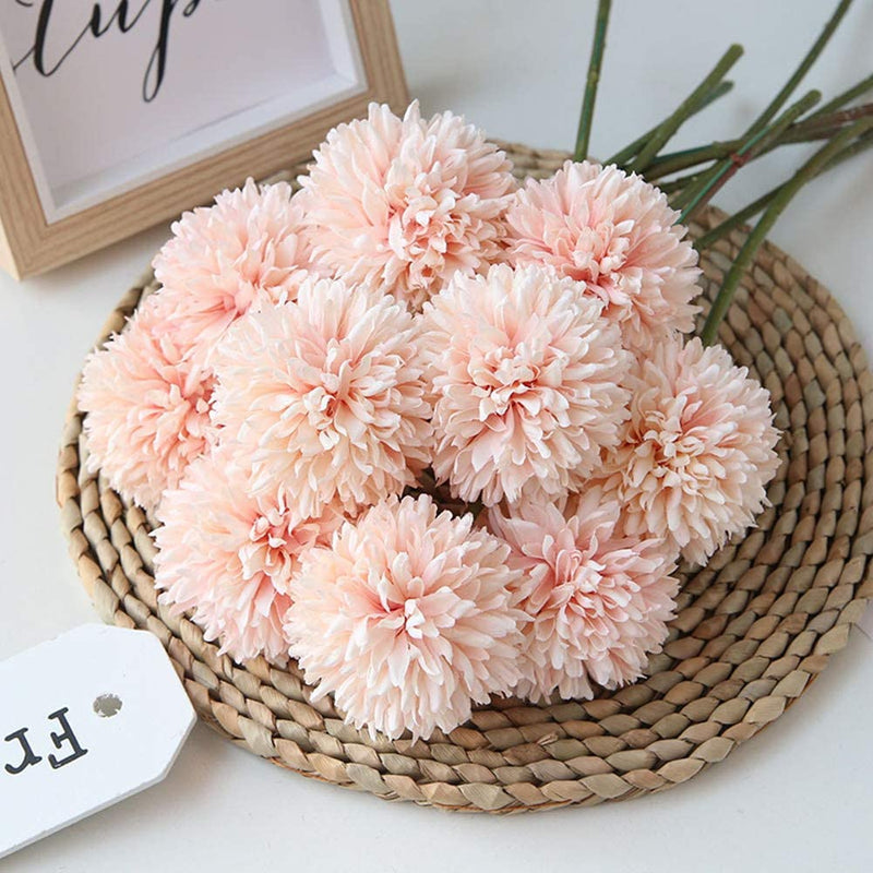10-Piece: Artificial Flowers Chrysanthemum Ball Flowers Bouquet