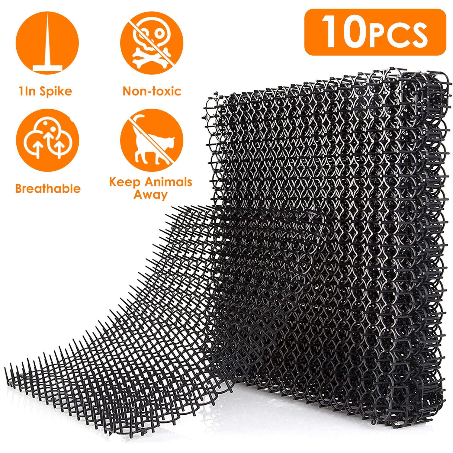 10-Piece: Cat Repellent Scat Mat with Spikes Pest Control - DailySale