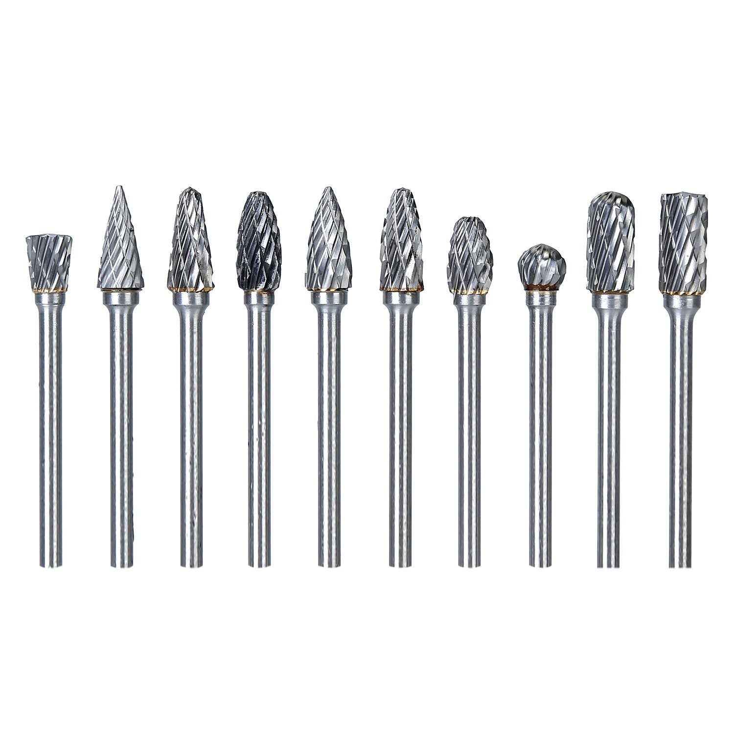 10-Piece: Double Cut Carbide Rotary Die Grinder Bit Set Home Improvement - DailySale