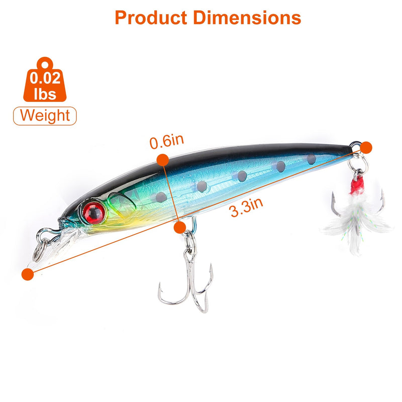 10-Piece: Fishing Lures Kit Sports & Outdoors - DailySale