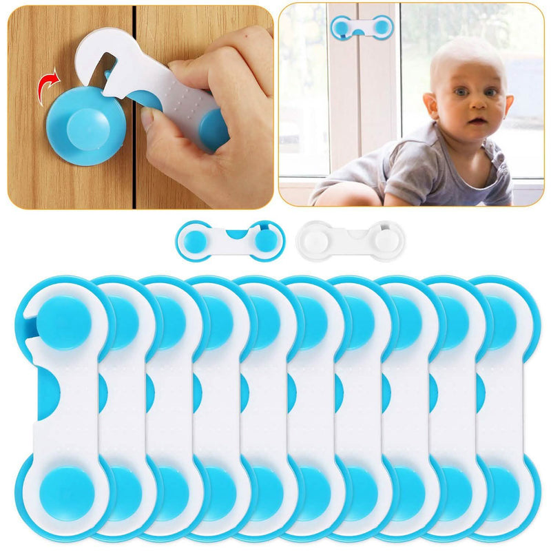 10-Piece: Kids Cabinet Strap Safety Locks Baby - DailySale