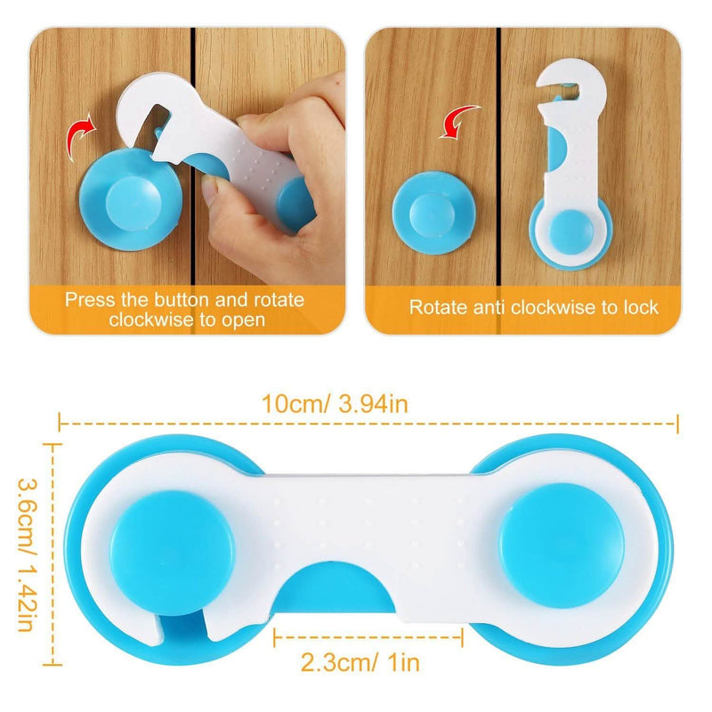 10-Piece: Kids Cabinet Strap Safety Locks Baby - DailySale