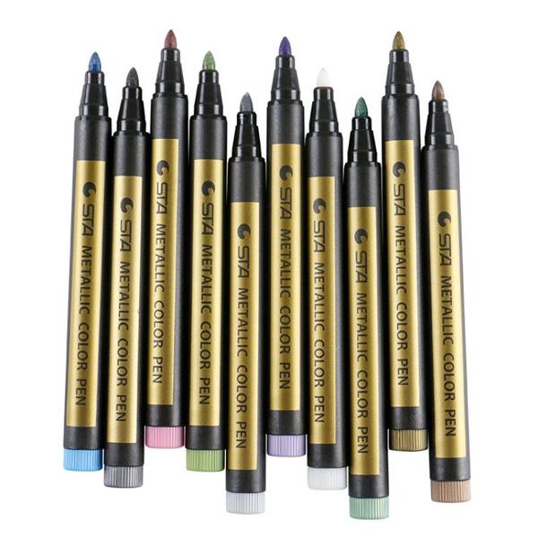 10-Piece: Metallic Paint Marker Pen Permanent Art & Craft Supplies - DailySale