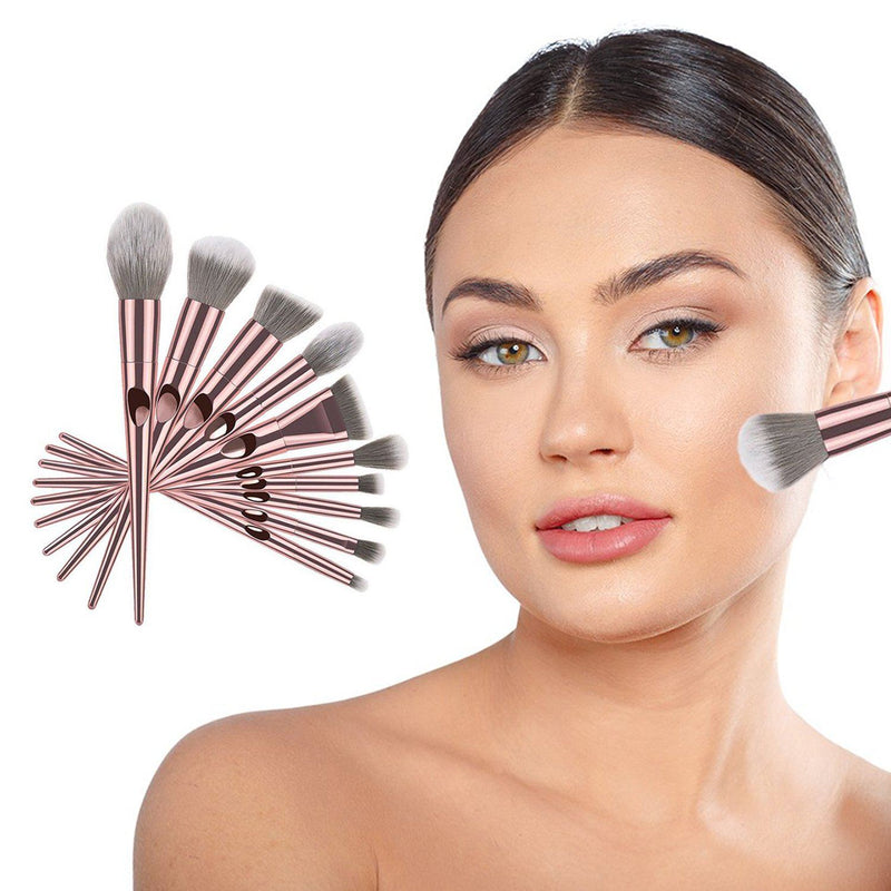 10-Piece: Metallic Premium Cosmetic Makeup Brushes Set Beauty & Personal Care - DailySale