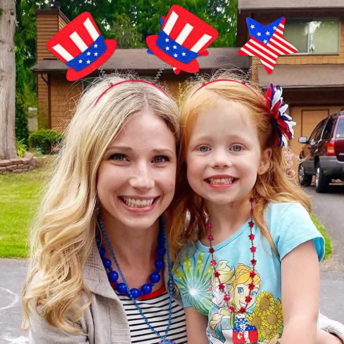 10-Piece: Patriotic Head Boppers Headband Holiday Decor & Apparel - DailySale
