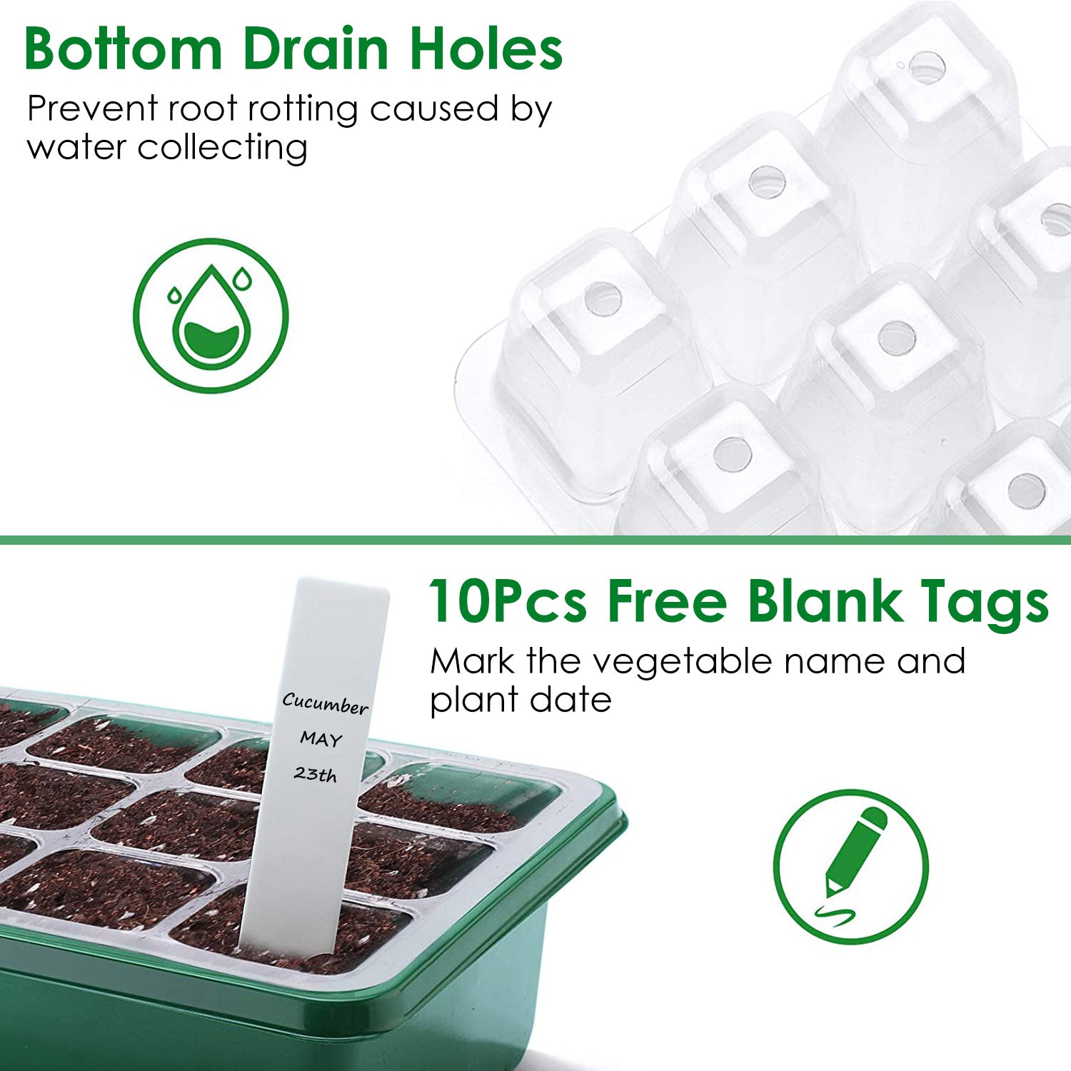 10-Piece: Reusable Seed Starter Tray Kit Garden & Patio - DailySale