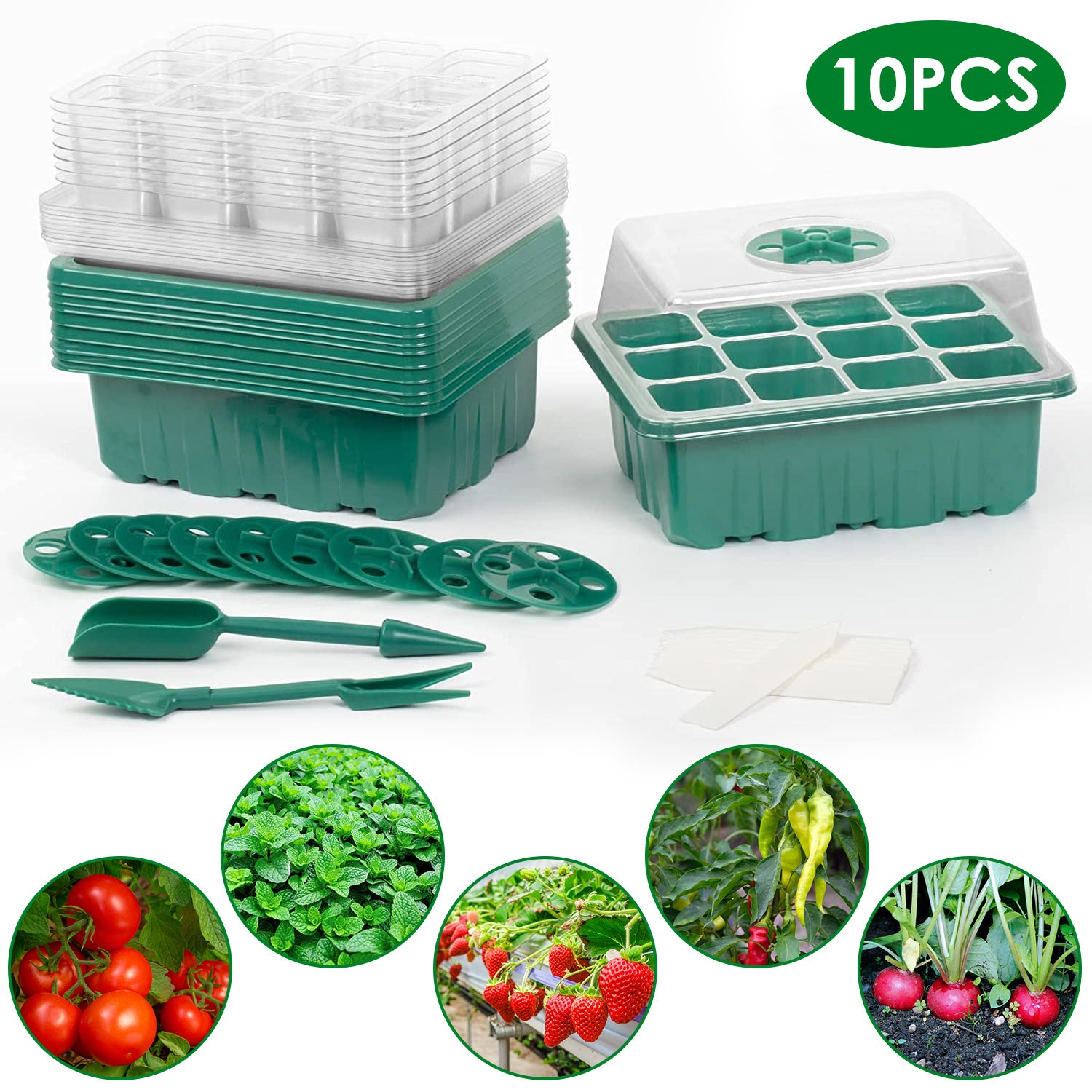 10-Piece: Reusable Seed Starter Tray Kit Garden & Patio - DailySale