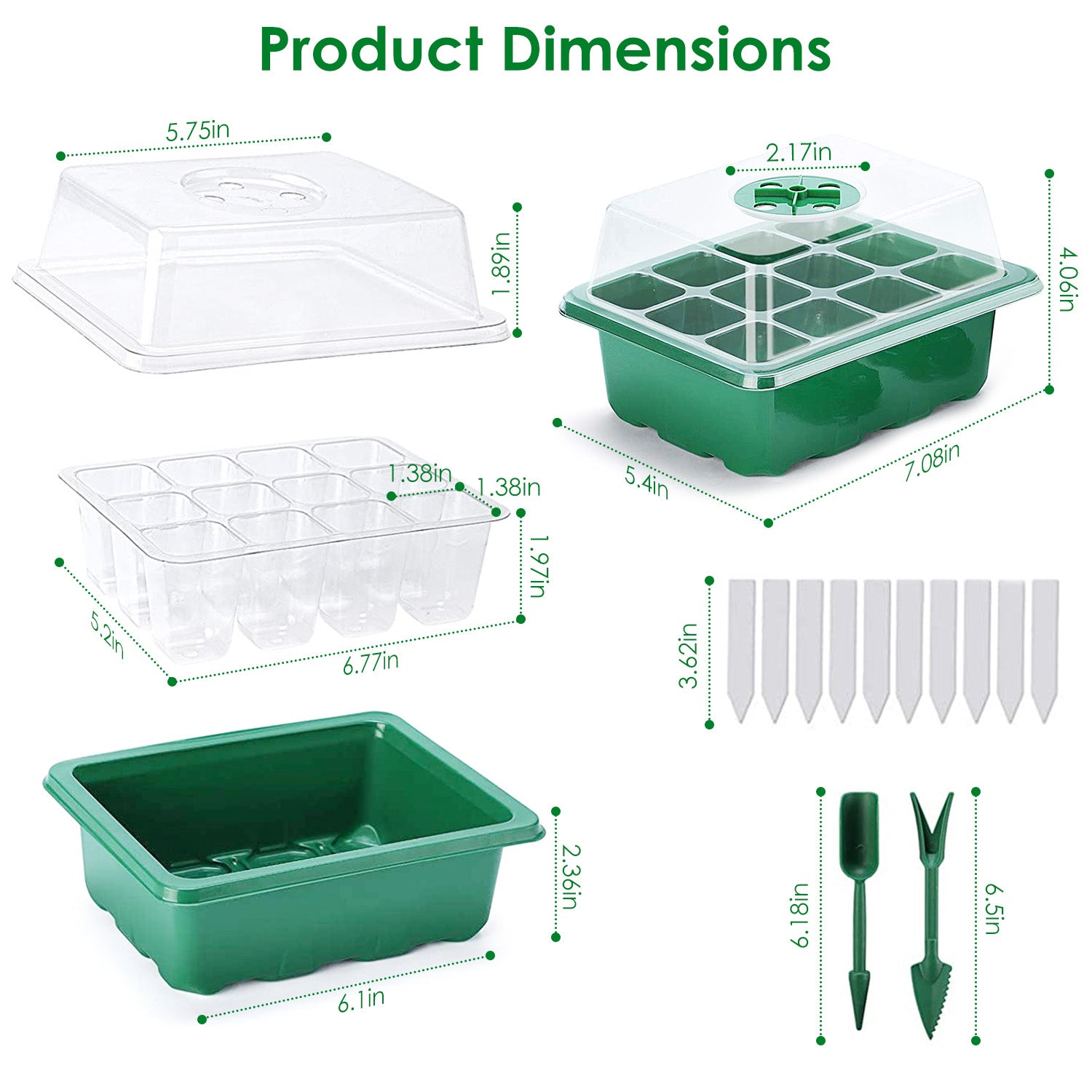 10-Piece: Reusable Seed Starter Tray Kit Garden & Patio - DailySale