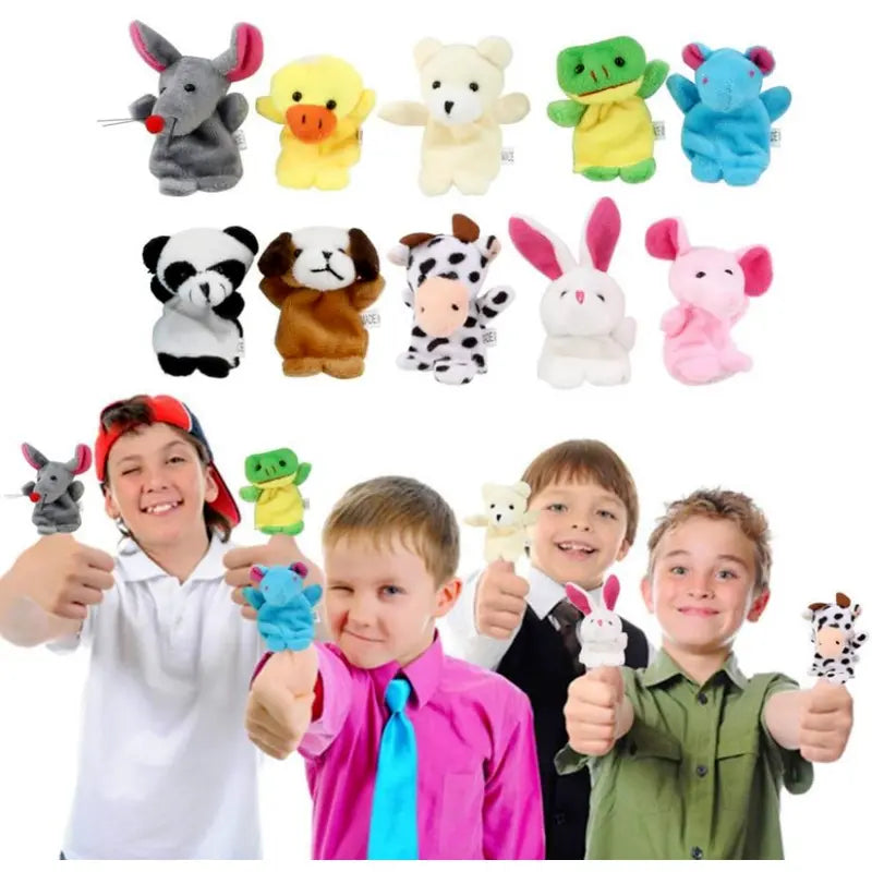 10-Piece Set: Cute Finger Puppets Baby Mini Plush Toys Toys & Games - DailySale