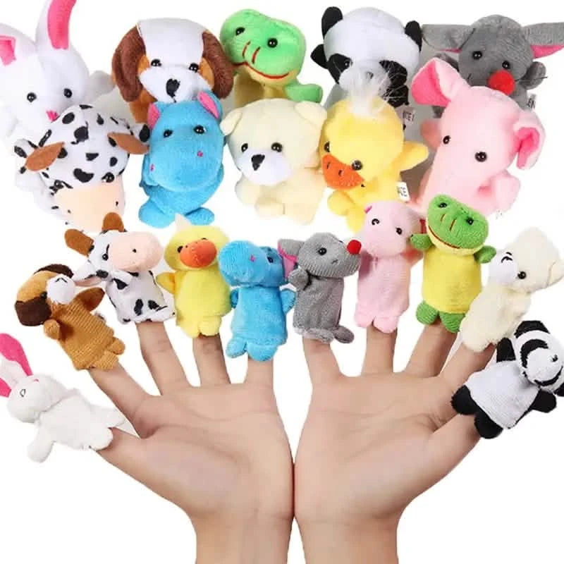 Mini Mix Puppet 10-Piece Set: Cute Finger Puppets Baby Mini Plush Toys
