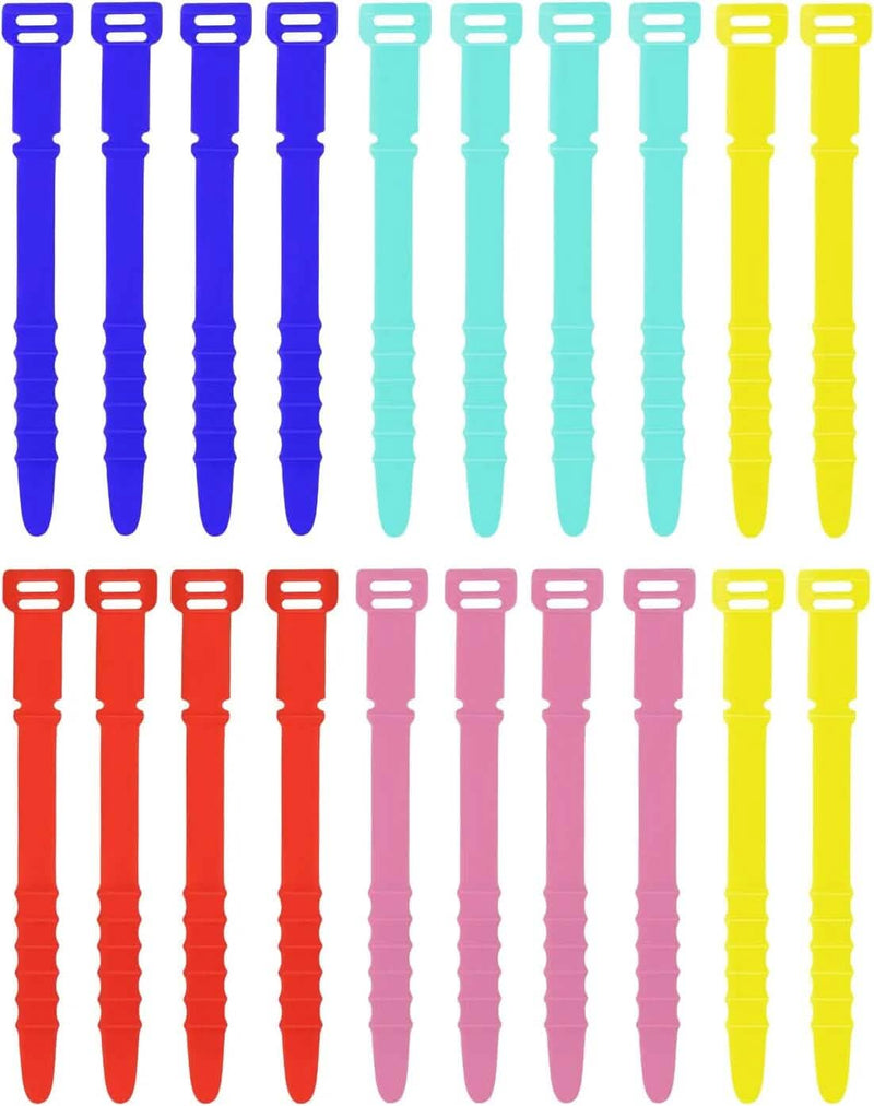 10-Pieces: 4.5 Inch Reusable Wire Ties Cord Organizer Straps Elastic Silicone Cord Organizer Everything Else - DailySale