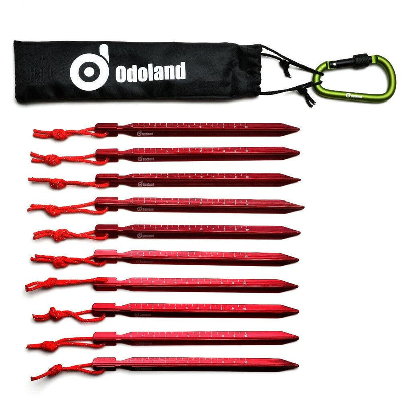 10-Pieces: Camping Superior Aluminum Tent Stake Carabiner Set Sports & Outdoors - DailySale