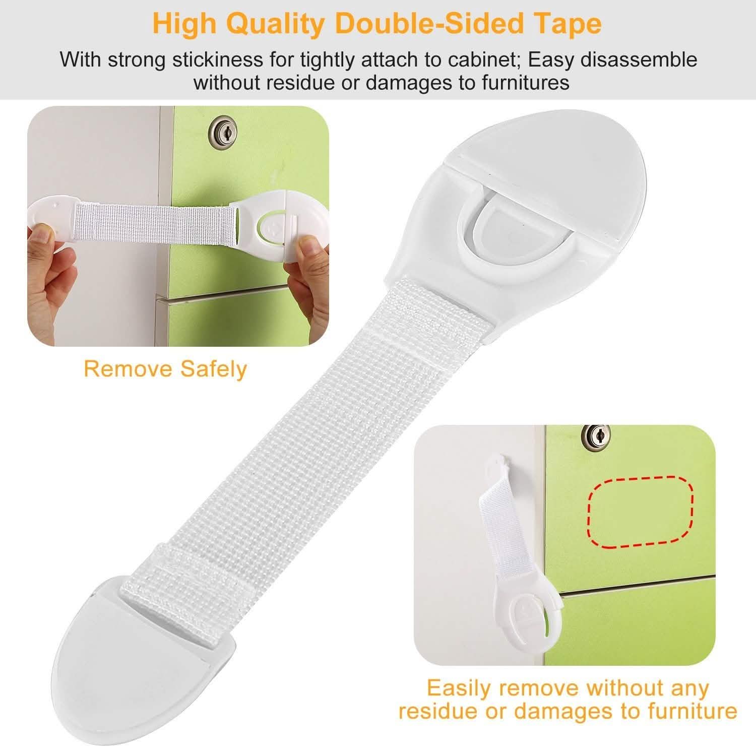 10-Pieces: Kids Safety Locks with 5 Furniture Corner Protectors Baby - DailySale