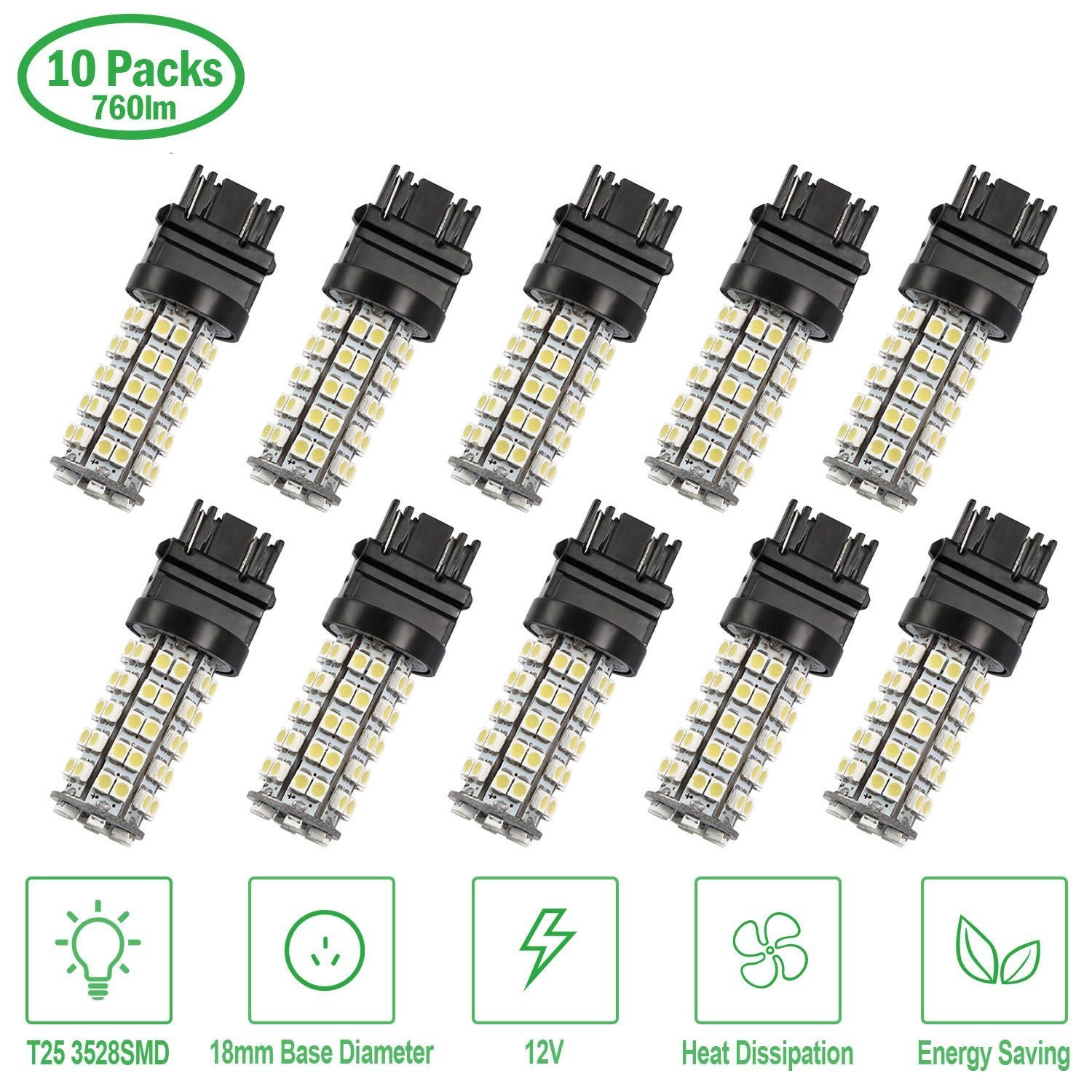 10-Pieces: LED Car Light Bulbs Automotive - DailySale