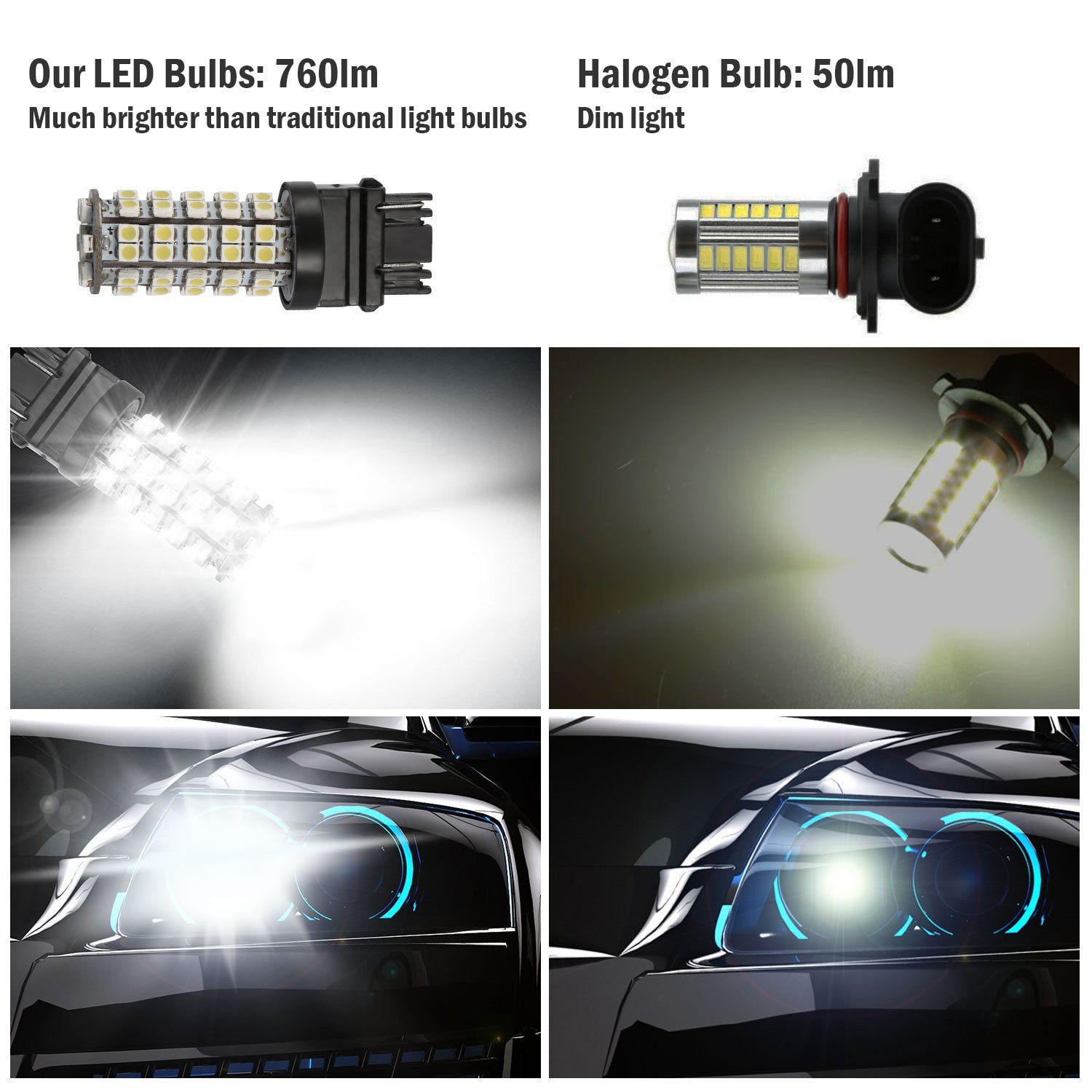 10-Pieces: LED Car Light Bulbs Automotive - DailySale