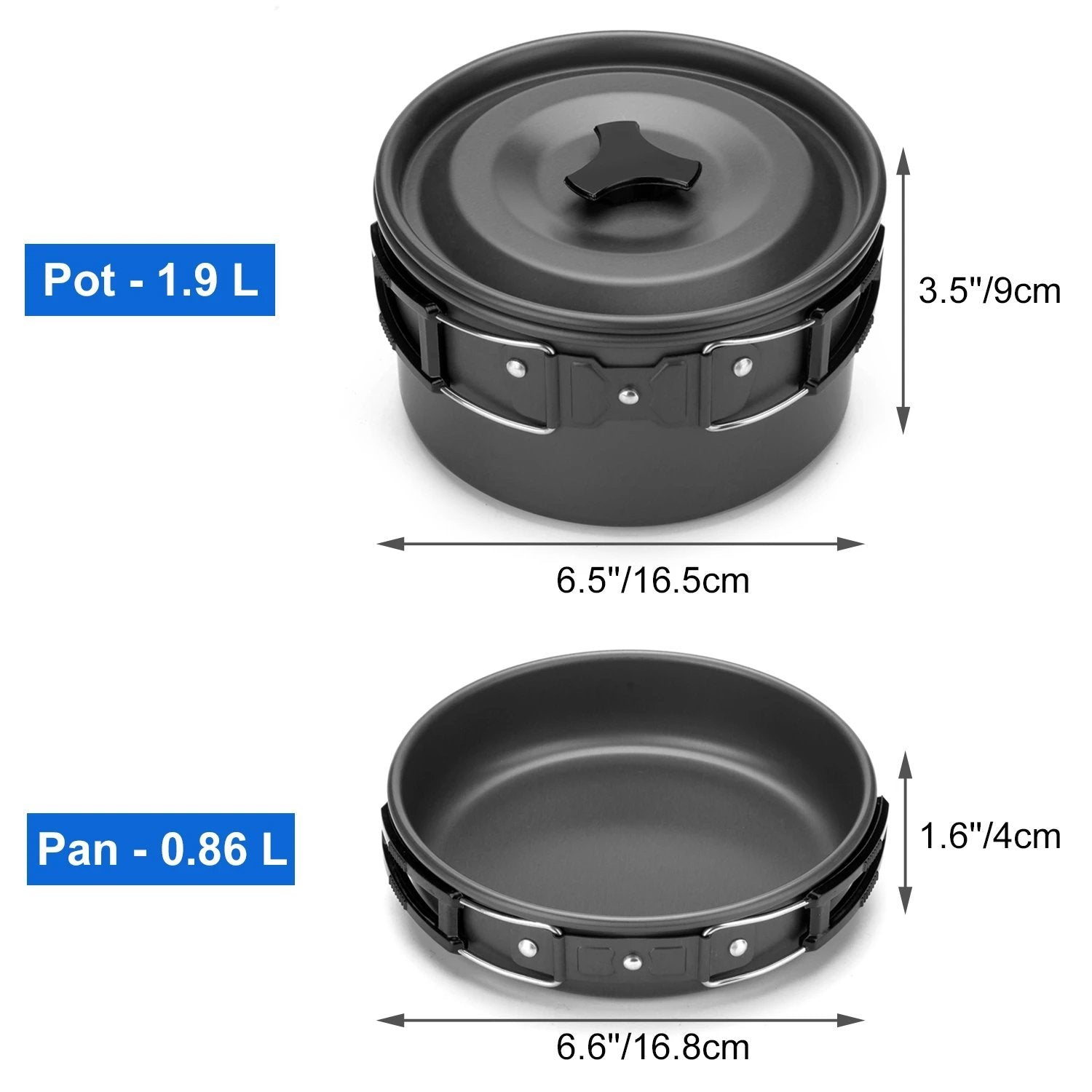 10-Pieces: ODOLAND Camping Cookware Mess Kit Sports & Outdoors - DailySale