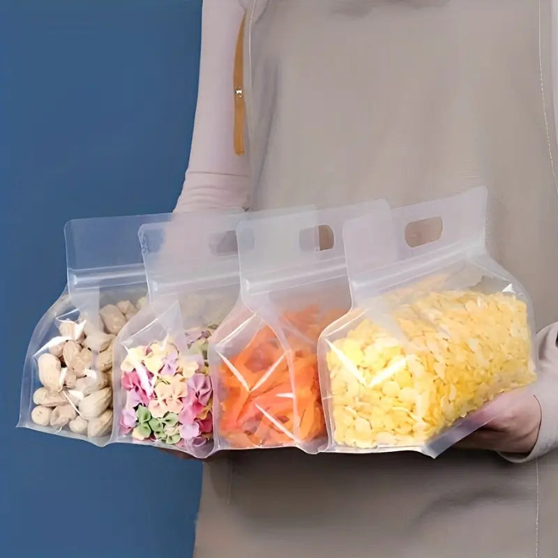 10-Pieces: Reusable Silicone Leakproof Food Storage Bags Kitchen Storage - DailySale