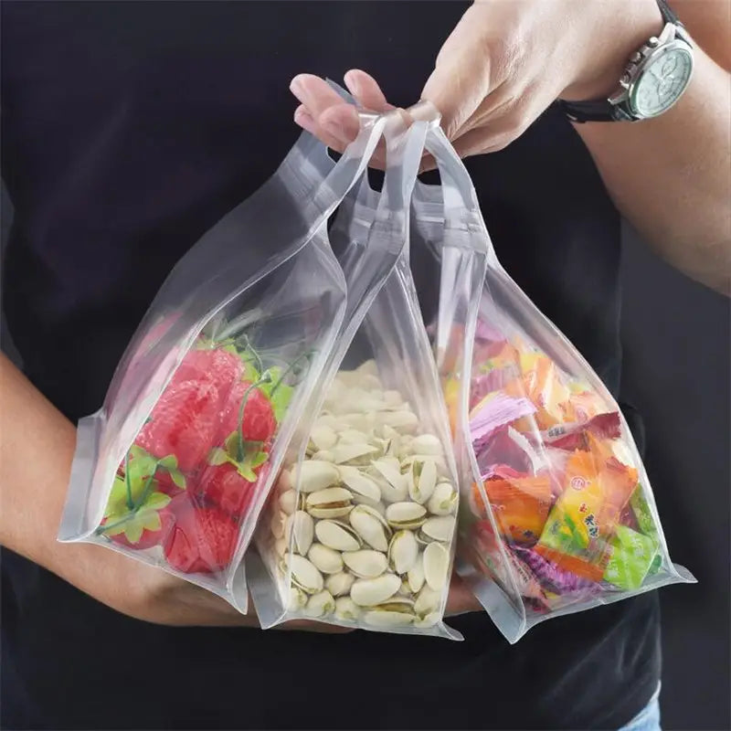 10-Pieces: Reusable Silicone Leakproof Food Storage Bags Kitchen Storage - DailySale