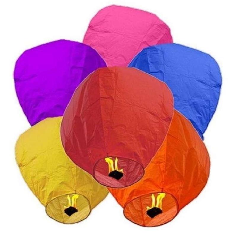 100% Biodegradable Paper Sky Lanterns - Assorted Pack Sizes Sports & Outdoors 20 Pack - DailySale