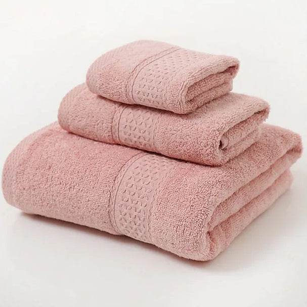 100% Cotton Premium Ring Spun Towel Set Bath Pink - DailySale