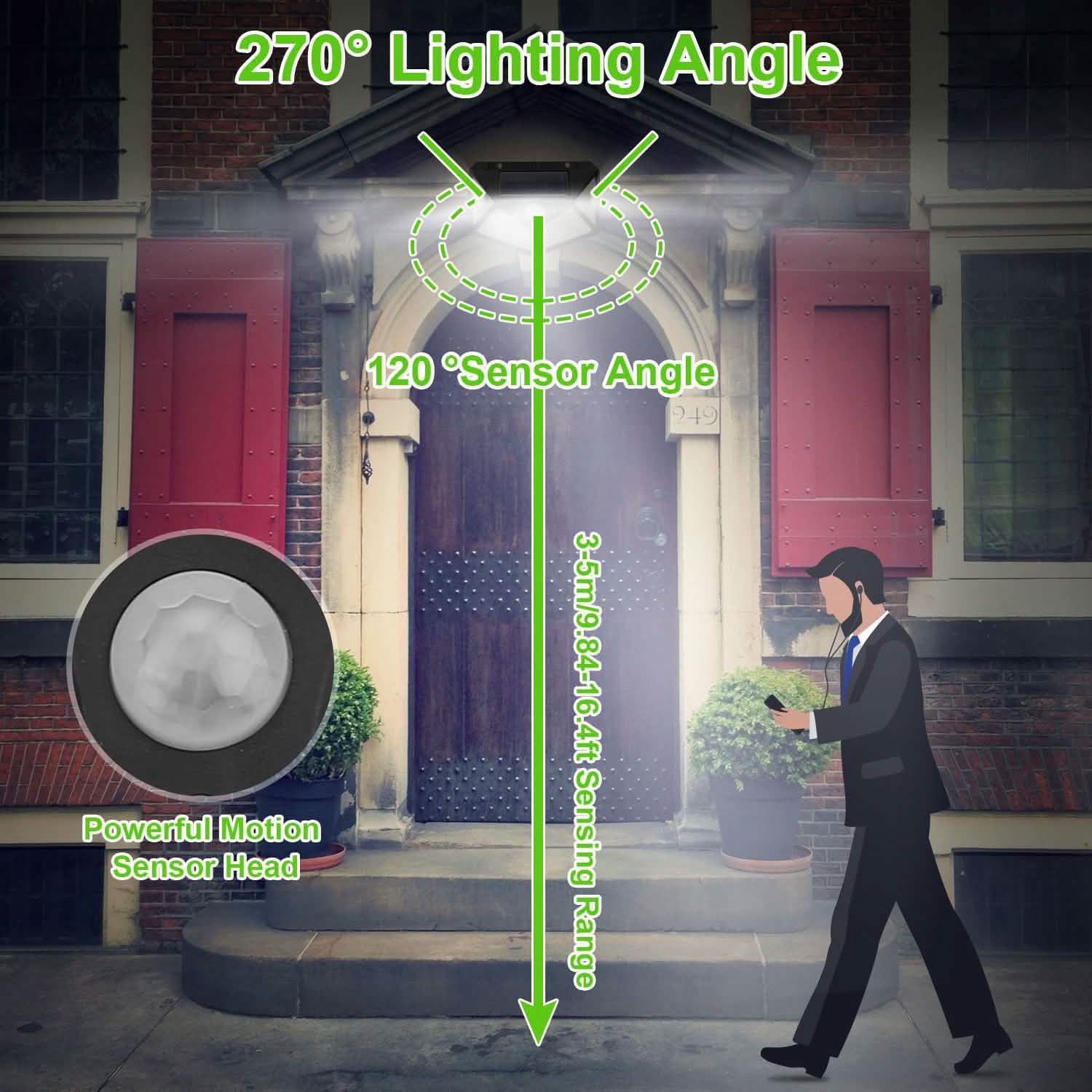 100 LED Solar Wall Light Outdoor Lighting & Decor - DailySale