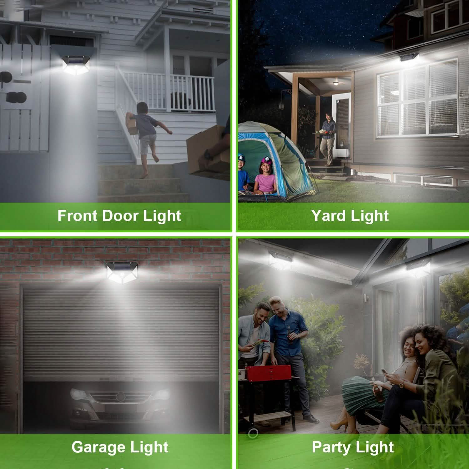 100 LED Solar Wall Light Outdoor Lighting & Decor - DailySale