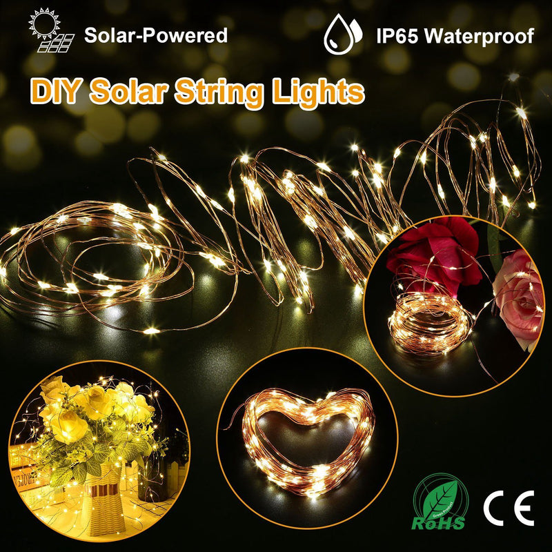 100 LEDs Solar String Lights Outdoor Lighting - DailySale