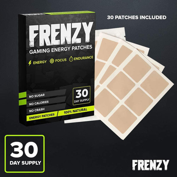 100% Natural Frenzy Gaming Energy Patches Wellness - DailySale