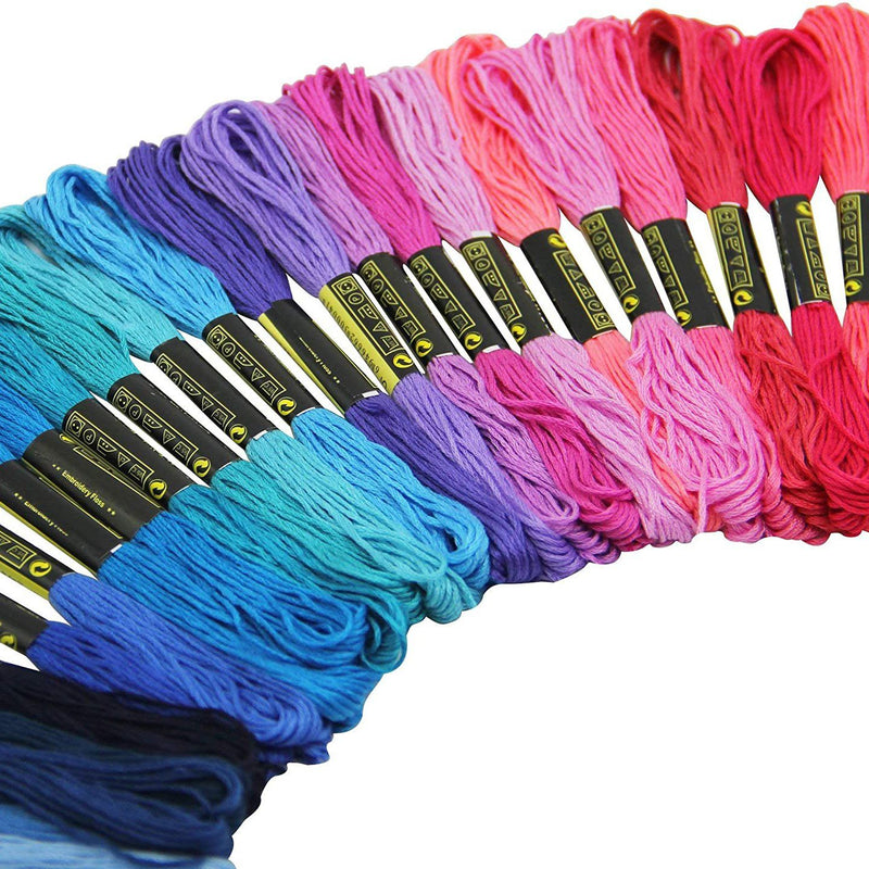 20 Pcs EMBROIDERY THREAD Craft CROSS STITCH FLOSS Solid vibrant COLORS