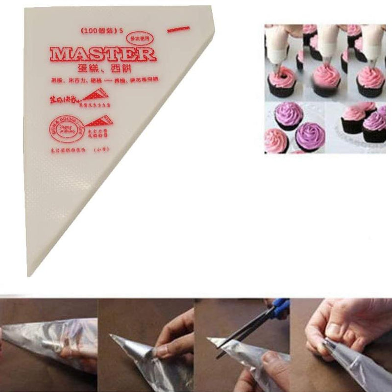 100-Pack: Disposable Cream Pastry Bags Kitchen & Dining - DailySale
