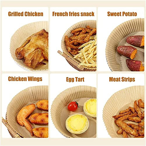 100pcs air fryer paper plate liner square liner disposable air fryer liner  - waterproof and oilproof, non-stick, heat-resistant facial paper oven  barbecue baking paper plate kitchen gadgets, kitchen accessories food-grade  oven liner