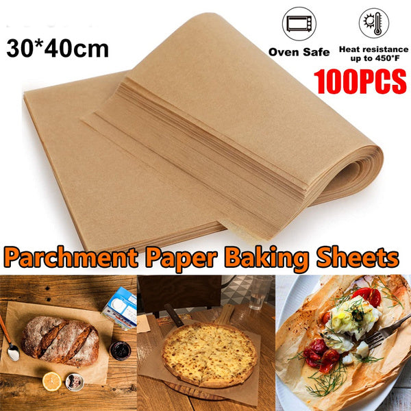 100-Piece: Parchment Baking Paper Disposable Mats Kitchen Tools & Gadgets - DailySale