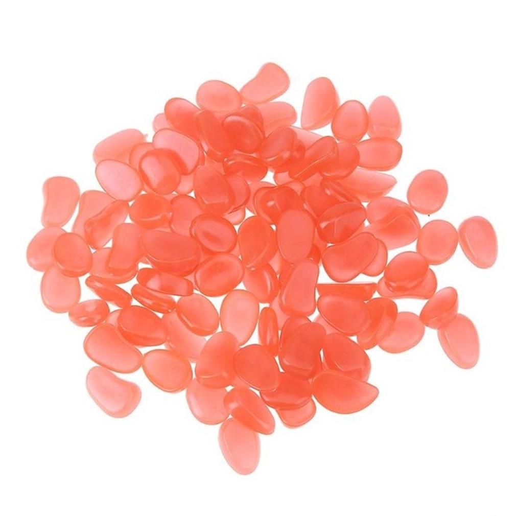 100-Pieces: Glow in the Dark Luminous Stones Toys & Games Orange - DailySale