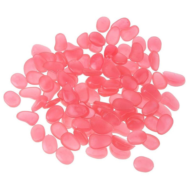 100-Pieces: Glow in the Dark Luminous Stones Toys & Games Pink - DailySale