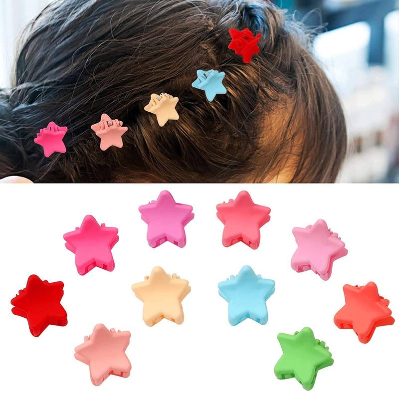 100-Pieces: Non-Slip Colorful Mini Hair Claw Clips Clamps Accessories Beauty & Personal Care Stars - DailySale