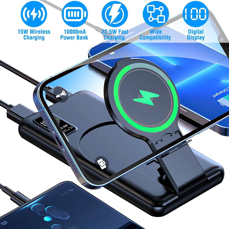 1000 mAh Wireless Foldable Power Bank Mobile Accessories - DailySale
