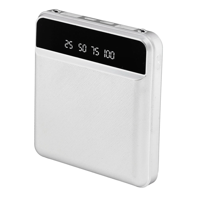 10000 mAh Portable Powerbank Mini with Dual USB Ports LCD Display Mobile Accessories White - DailySale