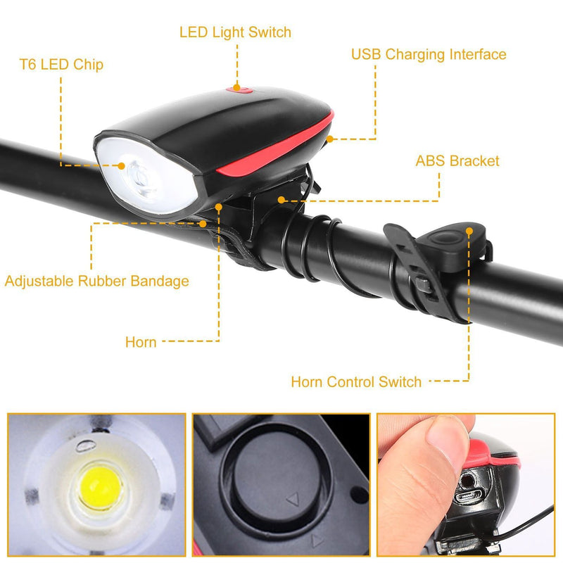 10000LM Bike Headlight USB Rechargeable Sports & Outdoors - DailySale