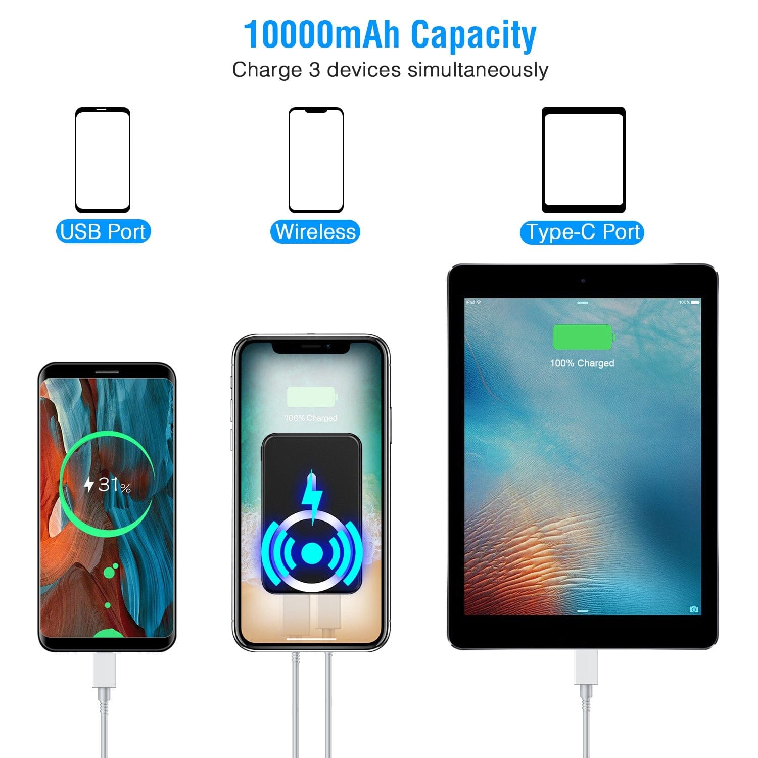 10000mAh Magnetic Wireless Power Bank 22.5W Fast Charging Mobile Accessories - DailySale