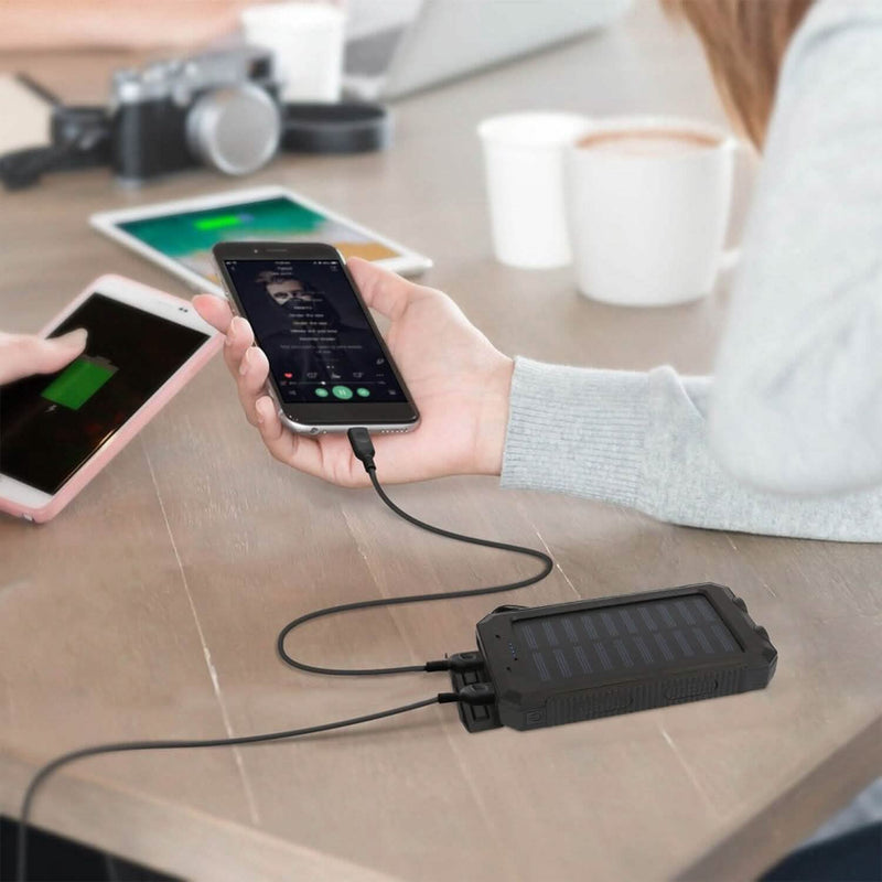 10000mAh Solar Power Bank External Battery Pack Mobile Accessories - DailySale