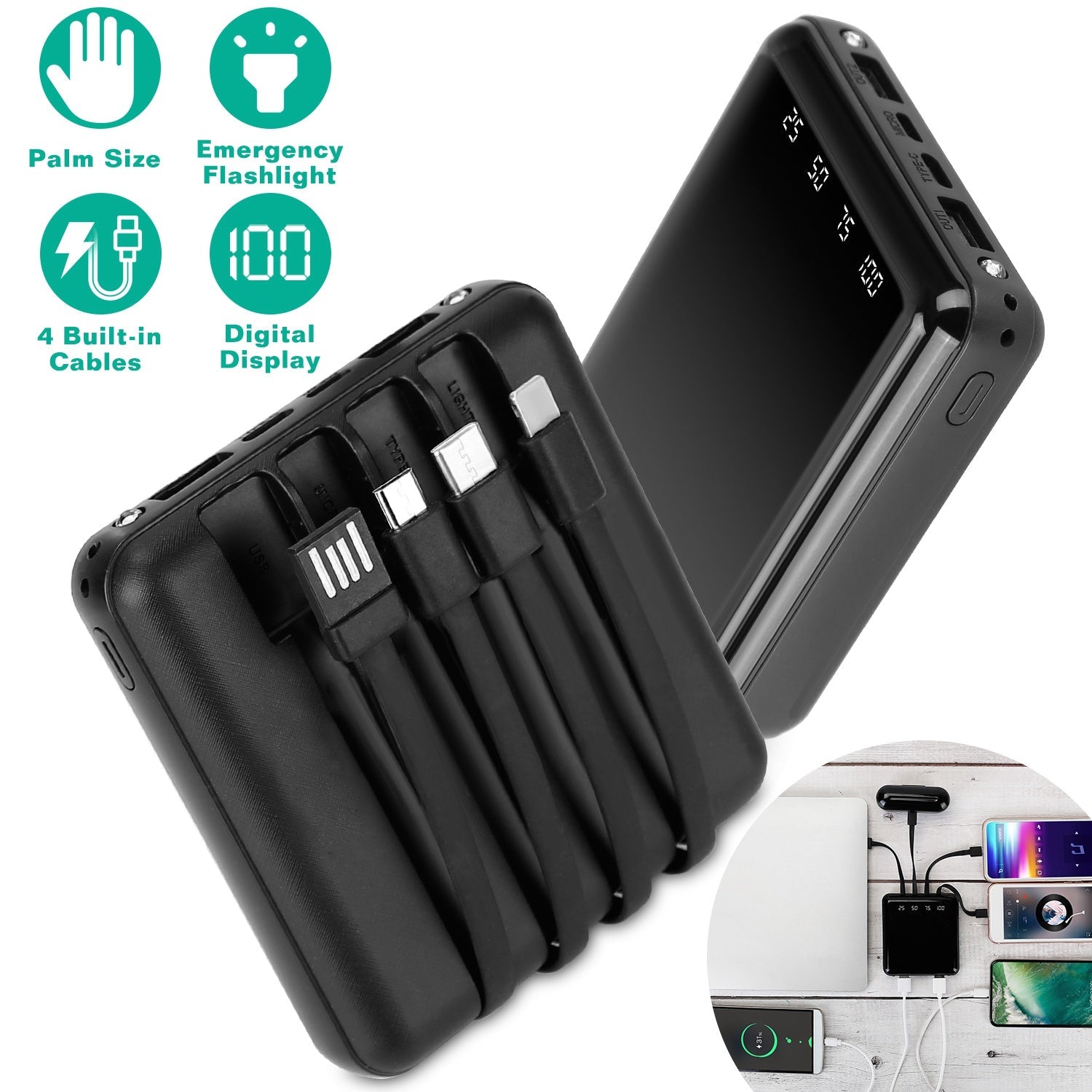 1000mAh Portable Charger Power Bank Mobile Accessories - DailySale