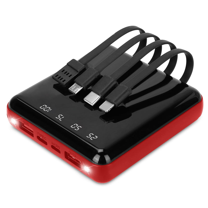 1000mAh Portable Charger Power Bank Mobile Accessories Red - DailySale