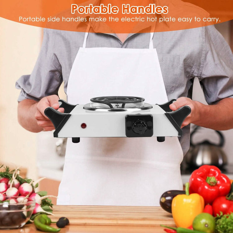 1000W Electric Burner Portable Coil Heating Hot Plate Stove Countertop Kitchen Appliances - DailySale