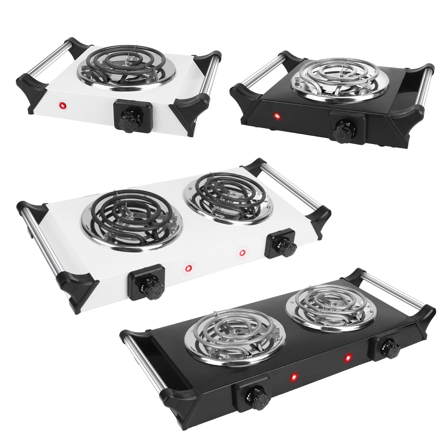 1000W Electric Burner Portable Coil Heating Hot Plate Stove Countertop Kitchen Appliances - DailySale